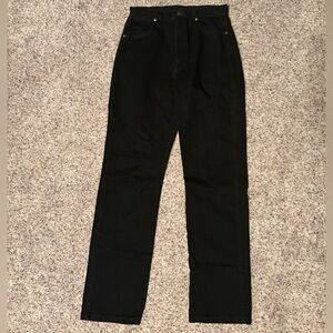 Wrangler Black Denim with Tan Accents